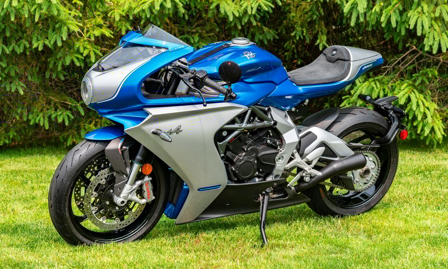 2022 MV Augusta Superveloce Alpine Alpine Blue and Ago Silver Exterior