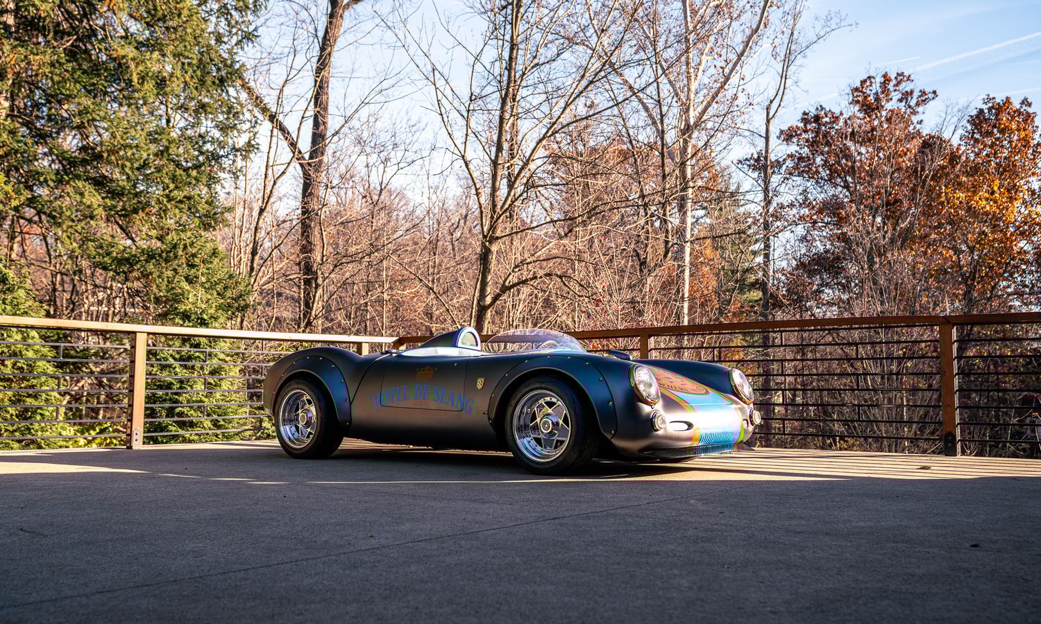 2022 S-Klub Tribute Porsche 550 Spyder Hotel De Slang-themed matte gray wrap Exterior