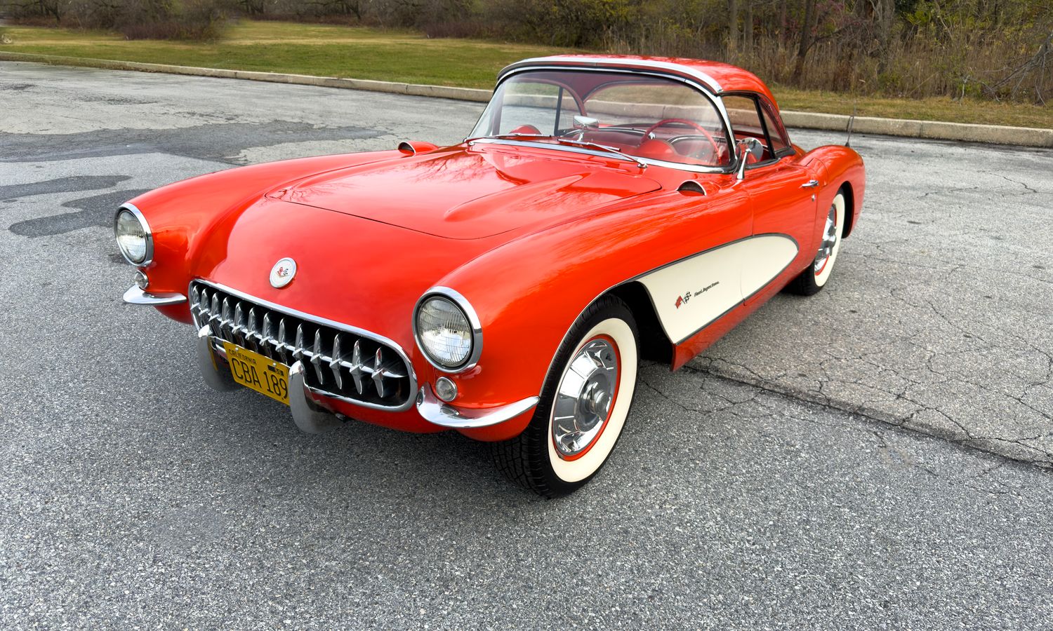 1957 Chevrolet Corvette  Venetian Red with Polo White coves  Exterior
