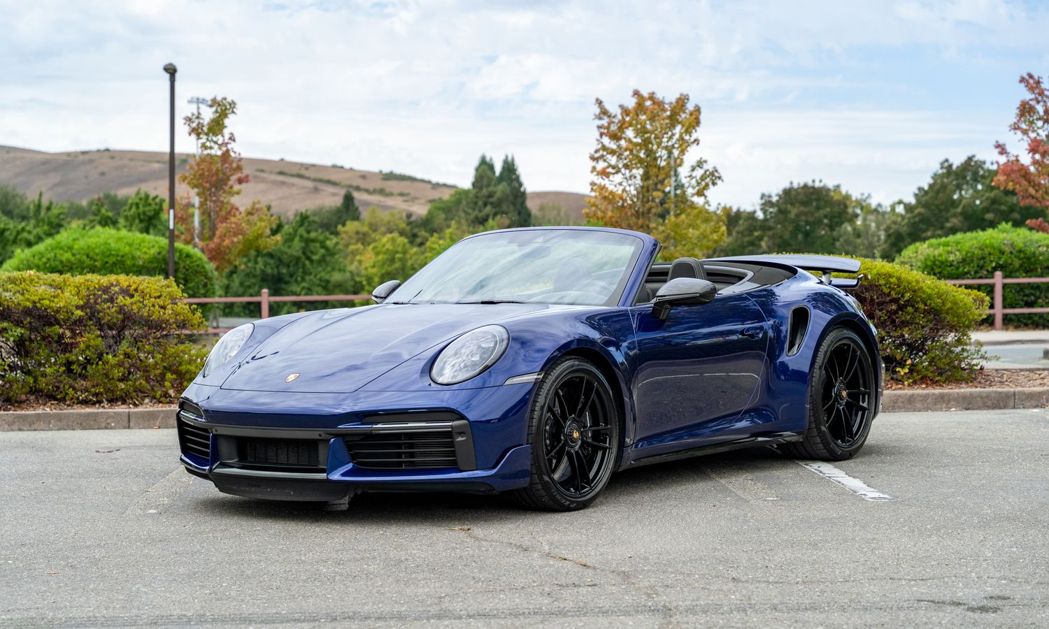 2021 Porsche 911 Turbo S Cabriolet Gentian Blue Exterior