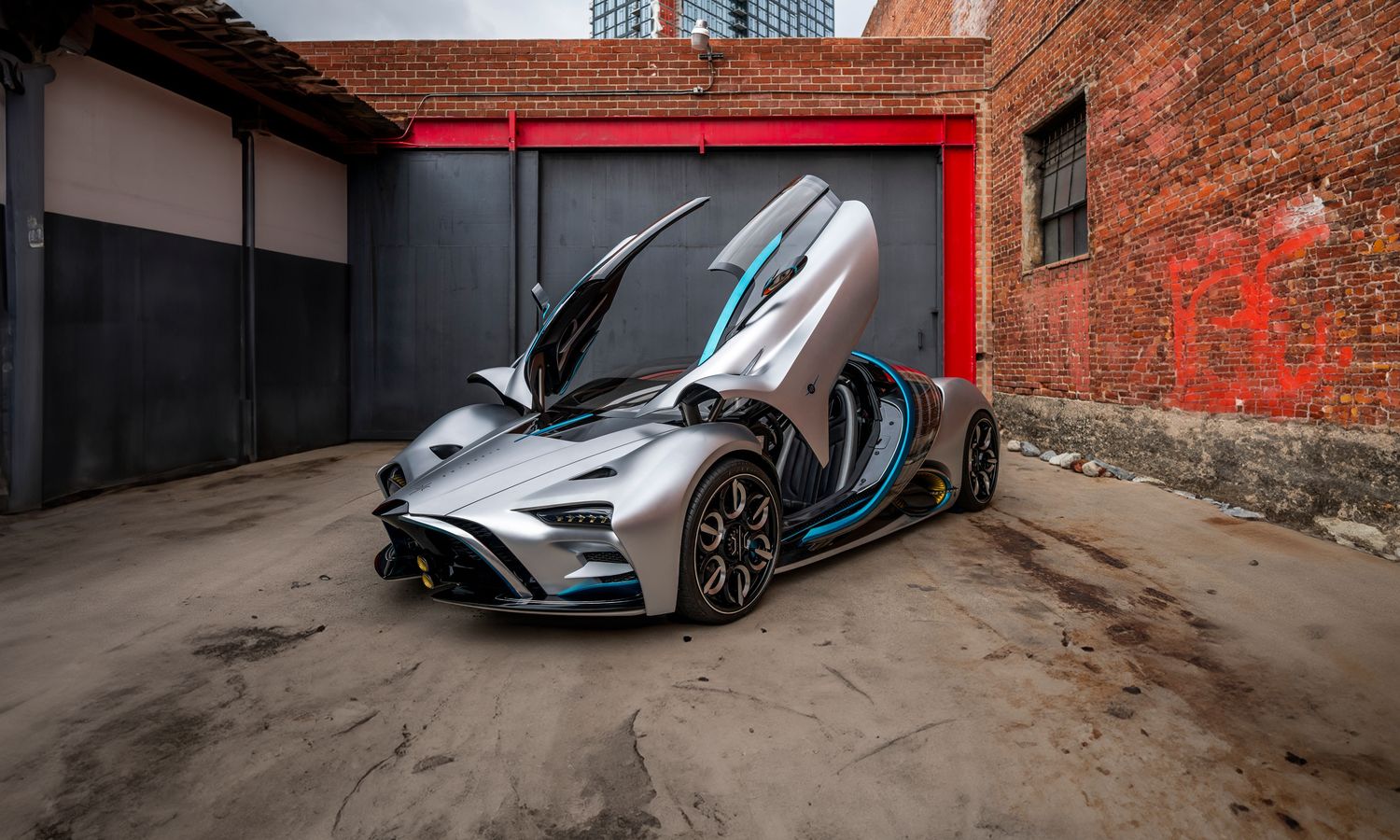 2023 Hyperion XP-1 Concept Satin Titanium Silver/Sky Blue Exterior