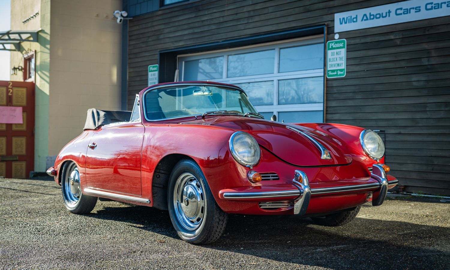 1965 Porsche 356C Cabriolet Ruby Red Exterior
