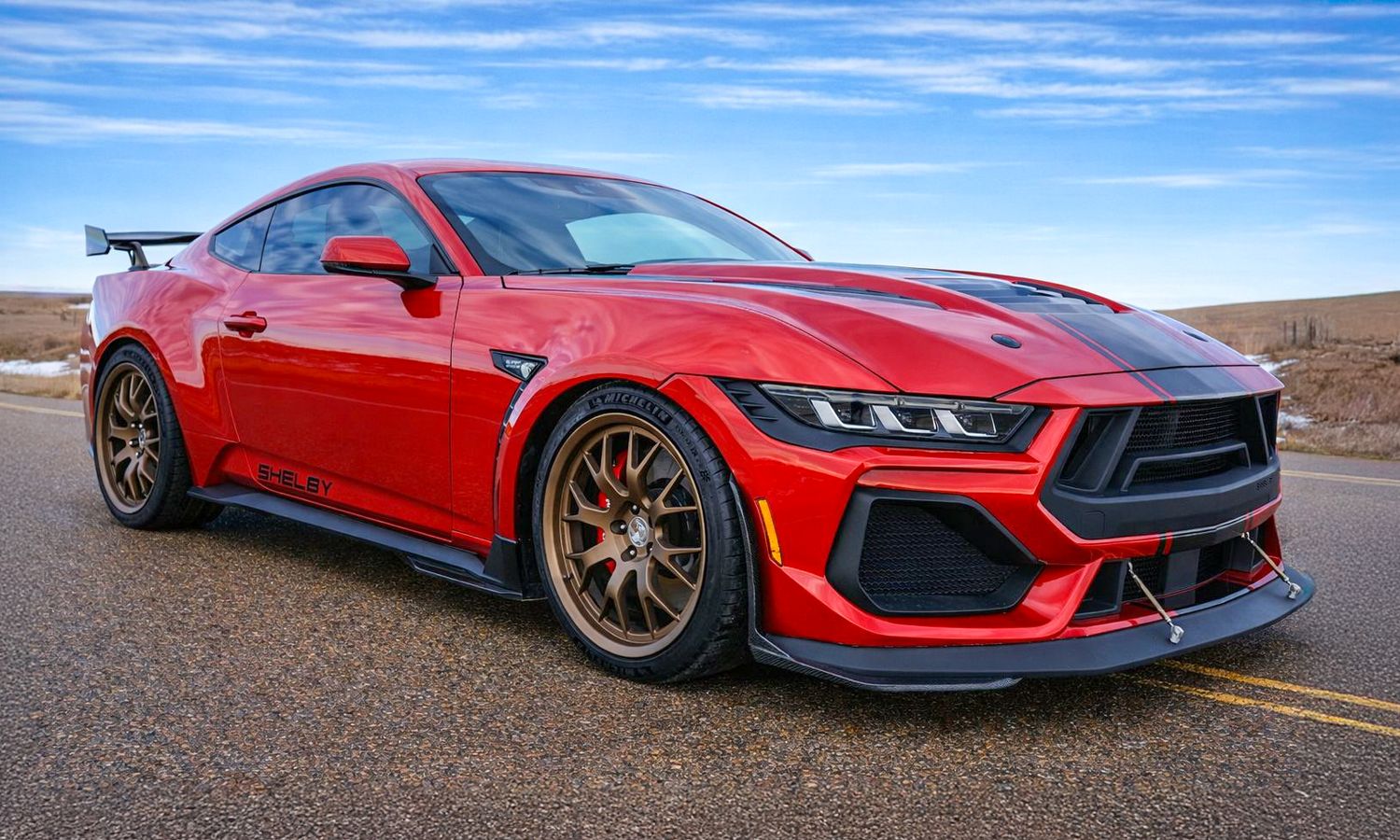 2024 Ford Mustang Shelby Super Snake Rapid Red with black accents Exterior