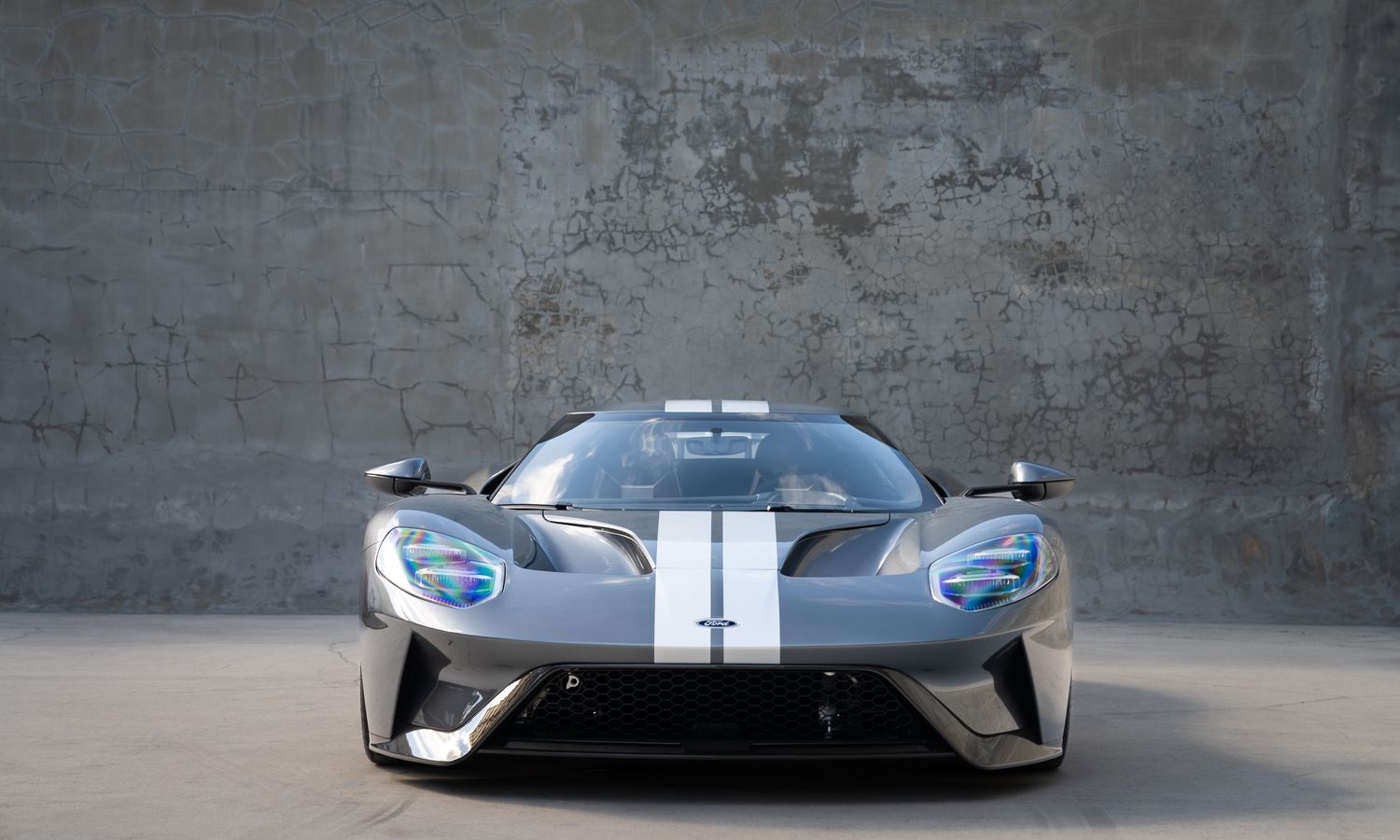 2019 Ford GT MKII Grey/Silver Stripes Exterior