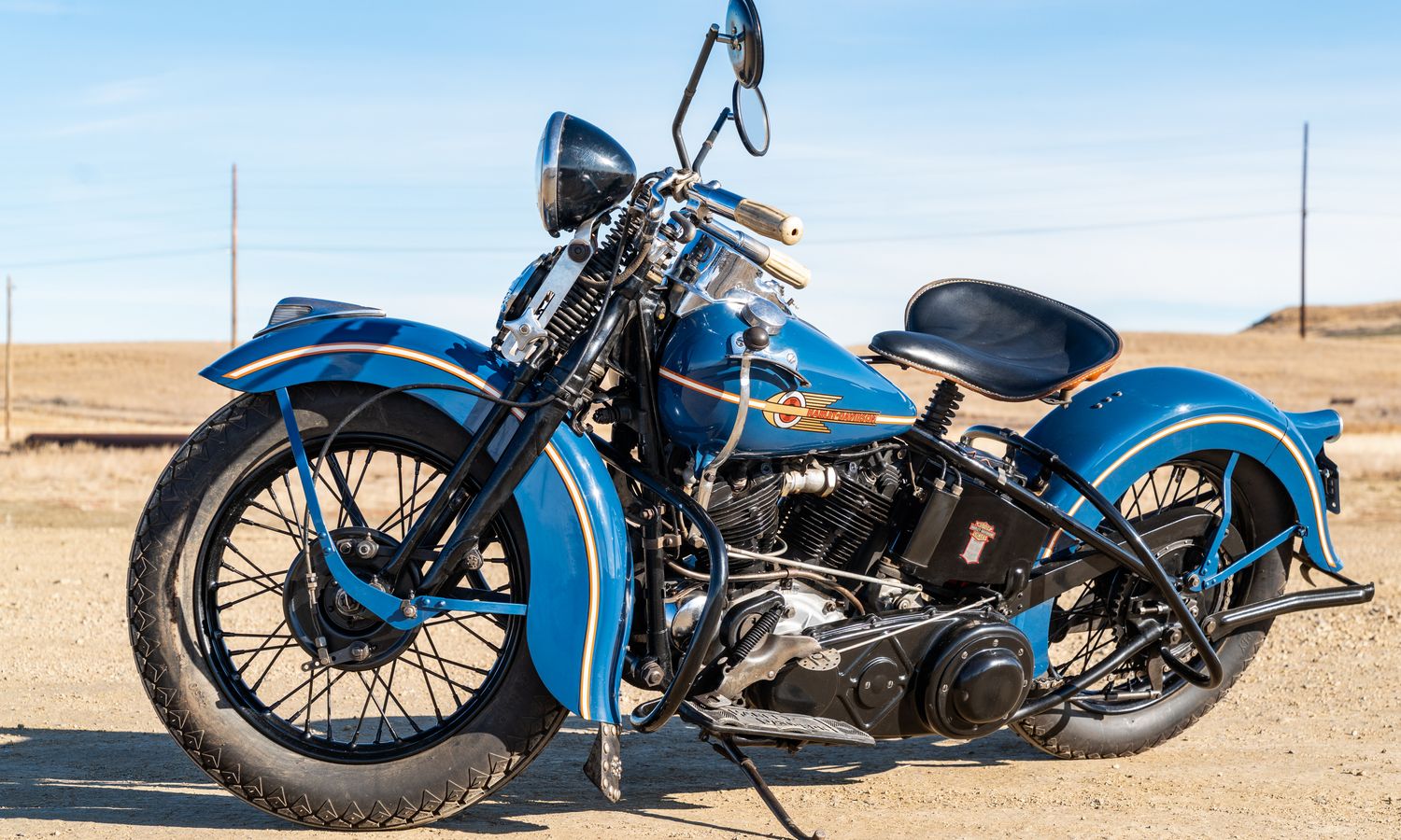 1938 Harley-Davidson EL Knucklehead Blue Exterior
