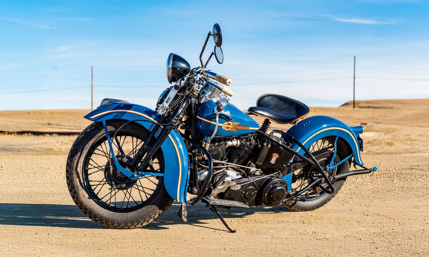 1938 Harley-Davidson EL Knucklehead Blue Exterior