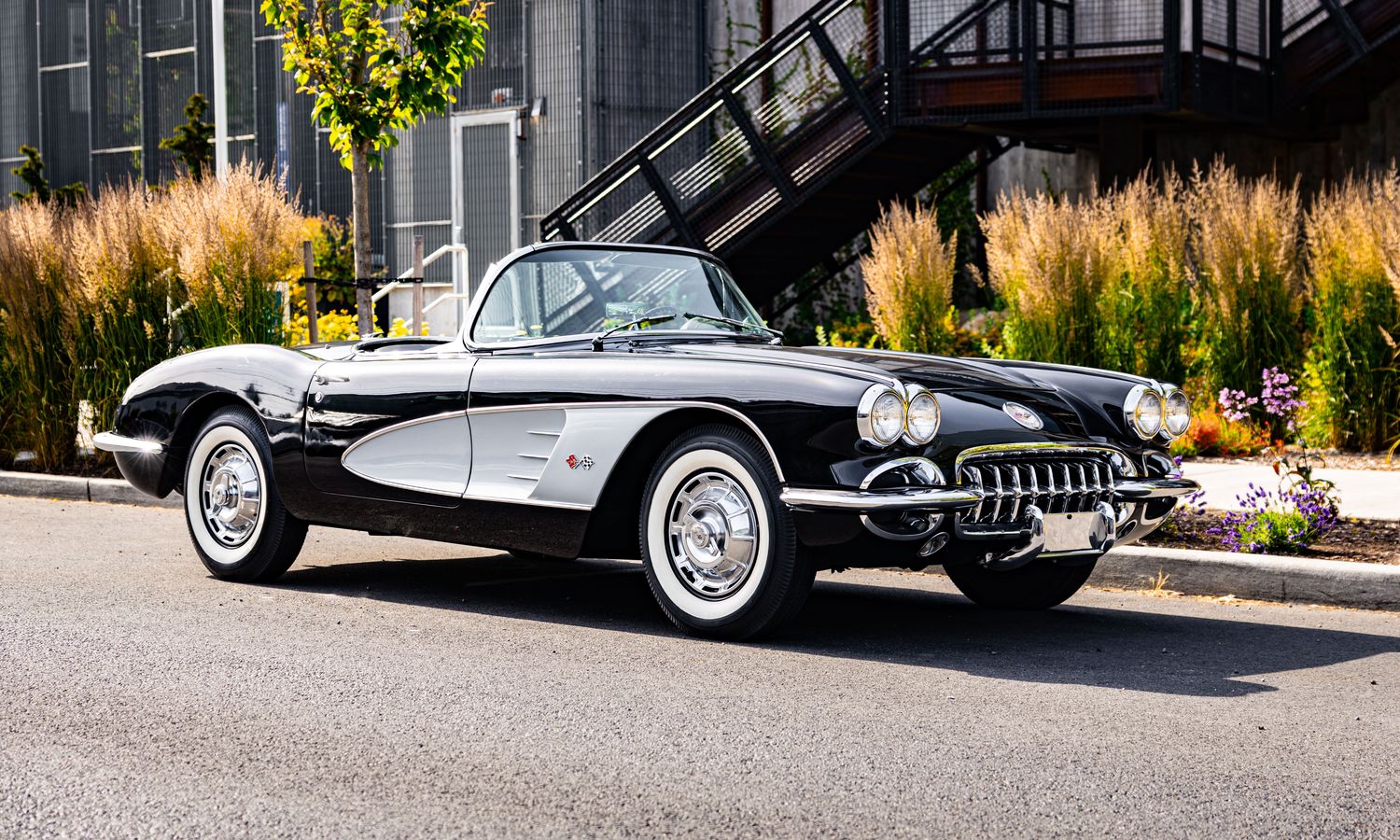1960 Chevrolet Corvette Convertible with Factory Hardtop Tuxedo Black Exterior