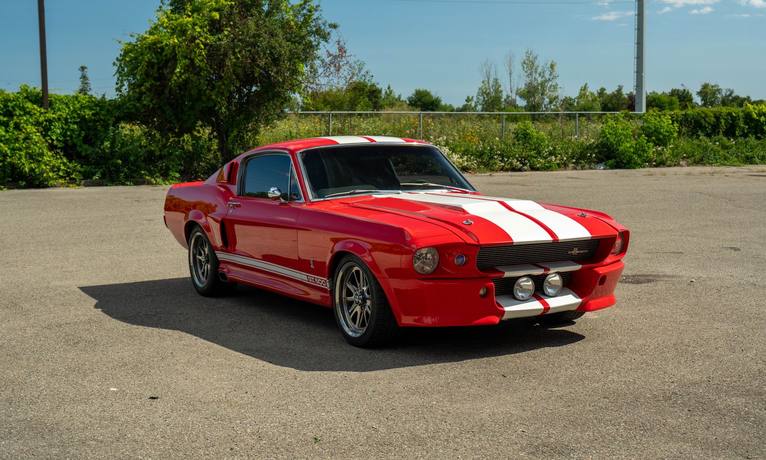 1967 Ford Mustang Red with White stripes Exterior