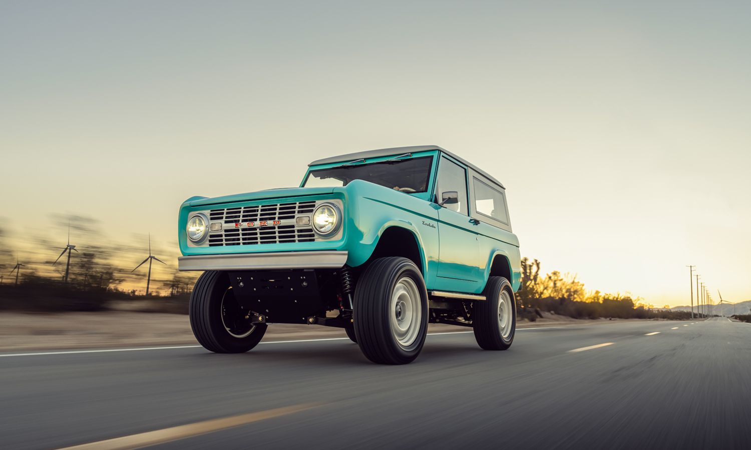 1966 Ford Bronco - Fully Electric Seafoam Green  Exterior